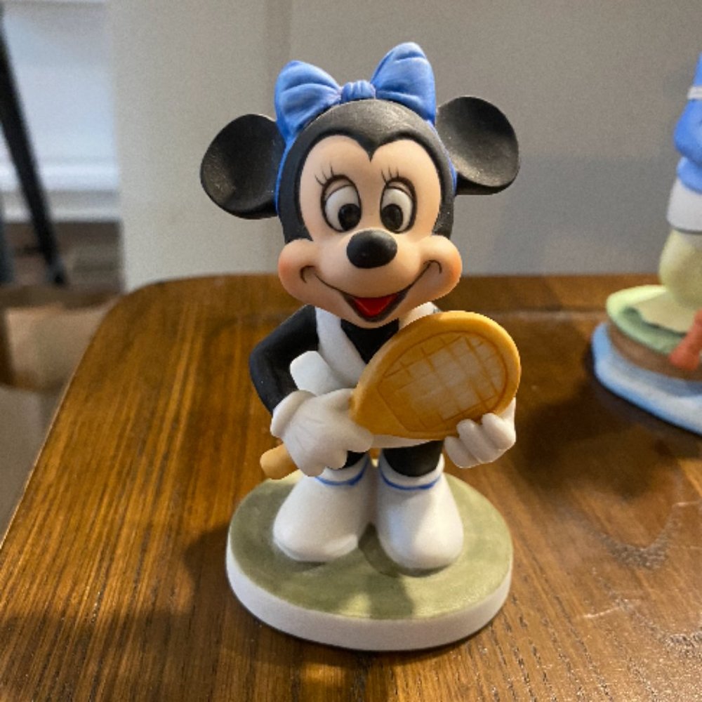 Vintage Minnie Mouse Tennis Figurine Disney Collectible Minnie Mouse